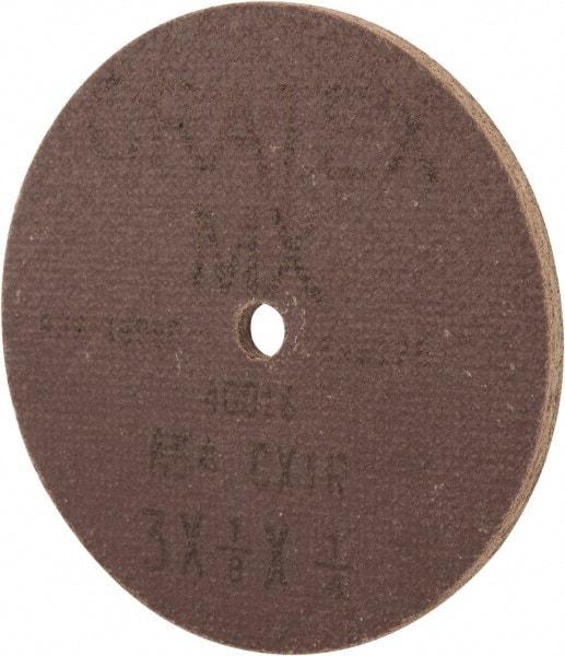 Cratex - 3" Diam x 1/4" Hole x 1/8" Thick, 54 Grit Surface Grinding Wheel - Aluminum Oxide, Type 1, Coarse Grade, 18,080 Max RPM, No Recess - Exact Industrial Supply