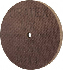 Cratex - 3" Diam x 1/4" Hole x 1/4" Thick, 54 Grit Surface Grinding Wheel - Aluminum Oxide, Type 1, Coarse Grade, 18,080 Max RPM, No Recess - Exact Industrial Supply