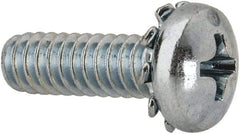 Value Collection - #10-24 UNC, 5/8" Length Under Head Phillips Drive Machine Screw - Pan Head, Grade J82 Steel, Zinc-Plated Finish, External Tooth - Exact Industrial Supply