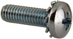 Value Collection - #10-32 UNF, 5/8" Length Under Head Phillips Drive Machine Screw - Pan Head, Grade J82 Steel, Zinc-Plated Finish, External Tooth - Exact Industrial Supply
