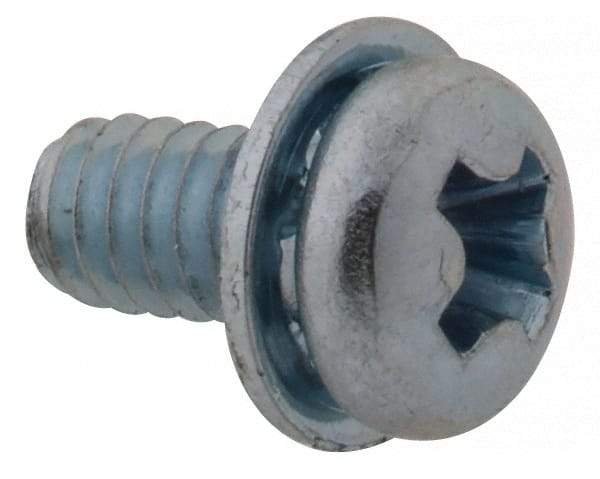 Value Collection - #2-56 UNC, 3/16" Length Under Head Phillips Drive Machine Screw - Pan Head, Grade J82 Steel, Zinc-Plated Finish, Internal Tooth - Exact Industrial Supply