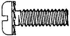 Value Collection - #4-40 UNC, 5/16" Length Under Head Slotted Drive Machine Screw - Pan Head, Grade J82 Steel, Zinc-Plated Finish, External Tooth - Exact Industrial Supply