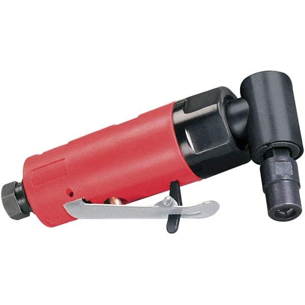 Dynabrade - 1/4" Collet, Angle Handle, Air Angle Die Grinder - 20,000 RPM, Rear Exhaust, 19 CFM, 0.2 hp, 90 psi, 1/4 NPT Inlet - Exact Industrial Supply