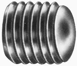 Value Collection - #10-24 UNC, 5/16" OAL, Oval Point Set Screw - Grade 8 Alloy Steel, 3/32" Key - Exact Industrial Supply