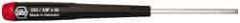 Wiha - 1/8" Precision Miniature Hex Driver - 2-23/64" Bade Length, Tapered Handle, 6-3/4" OAL - Exact Industrial Supply