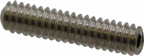 Value Collection - #2-56 UNC, 3/8" OAL, Cup Point Set Screw - Grade 18-8 Stainless Steel, 0.035" Key - Exact Industrial Supply