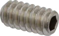Value Collection - #10-24 UNC, 3/8" OAL, Cup Point Set Screw - Grade 18-8 Stainless Steel, 3/32" Key - Exact Industrial Supply