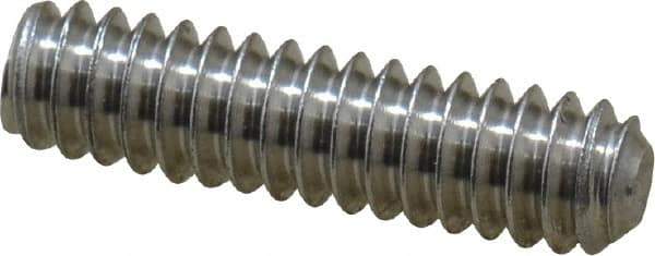 Value Collection - #10-24 UNC, 3/4" OAL, Cup Point Set Screw - Grade 18-8 Stainless Steel, 3/32" Key - Exact Industrial Supply