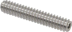 Value Collection - #10-24 UNC, 1" OAL, Cup Point Set Screw - Grade 18-8 Stainless Steel, 3/32" Key - Exact Industrial Supply