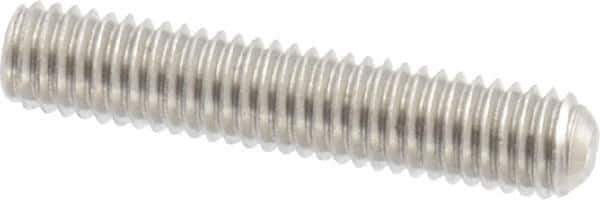 Value Collection - #10-32 UNF, 1" OAL, Cup Point Set Screw - Grade 18-8 Stainless Steel, 3/32" Key - Exact Industrial Supply