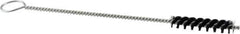 Brush Research Mfg. - 2" Long x 3/8" Diam Nylon Tube Brush - 8" OAL, 0.01" Filament Diam, 1/8" Shank Diam - Exact Industrial Supply