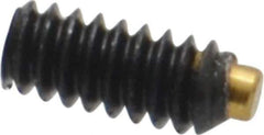 Made in USA - #4-40 UNC, 1/4" Length of Thread, Soft Tip Point Set Screw - Grade 8 Alloy Steel - Exact Industrial Supply