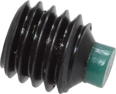 Made in USA - #10-32 UNF, 3/16" Length of Thread, Soft Tip Point Set Screw - Grade 8 Alloy Steel - Exact Industrial Supply