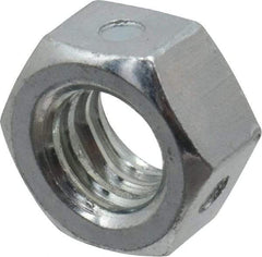 Value Collection - 5/16-18 UNC Grade 2 Two Way Lock Nut with Distorted Thread - 1/2" Width Across Flats, 17/64" High, Zinc-Plated Finish - Exact Industrial Supply
