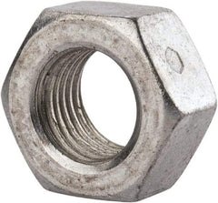 Value Collection - 7/16-20 UNF Grade 2 Two Way Lock Nut with Distorted Thread - 11/16" Width Across Flats, 3/8" High, Zinc-Plated Finish - Exact Industrial Supply