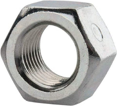 Value Collection - 1/2-20 UNF Grade 2 Two Way Lock Nut with Distorted Thread - 3/4" Width Across Flats, 7/16" High, Zinc-Plated Finish - Exact Industrial Supply