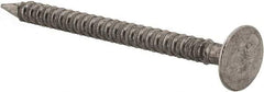 Value Collection - 13 Gauge, 1-1/2" OAL Underlayment Nails - Annular Thread Shank, Grade 2 Steel, Uncoated - Exact Industrial Supply