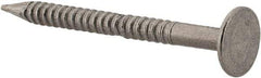 Value Collection - 13 Gauge, 1-1/4" OAL Underlayment Nails - Annular Thread Shank, Grade 2 Steel, Uncoated - Exact Industrial Supply