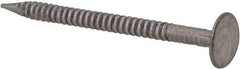 Value Collection - 13 Gauge, 1-1/2" OAL Underlayment Nails - Annular Thread Shank, Grade 2 Steel, Uncoated - Exact Industrial Supply
