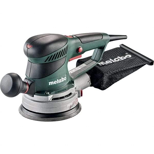 Metabo - 6 Inch Pad, 8,400 to 22,000 OPM, Electric Orbital Sander - Round, Right Angle Sander, 3.4 Amps - Exact Industrial Supply