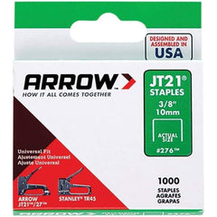 Arrow - 7/16" Wide Galvanized Steel Light-Duty Staples - 3/8" Leg Length - Exact Industrial Supply