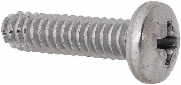 Value Collection - #10-24 UNC Thread, 3/4" Length Under Head, #2 Phillips Drive Stainless Steel Thread Cutting Screw - Pan Head, Grade 410, Point Type F - Exact Industrial Supply