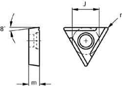 Dorian Tool - 5" Cut Diam, 1-1/2" Arbor Hole, 0.416" Max Depth of Cut, 45° Indexable Chamfer & Angle Face Mill - 8 Inserts, APKT-1604 Insert, Right Hand Cut, Through Coolant, Series APKT Cutter - Exact Industrial Supply