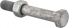 Value Collection - 1/2-13 Thread, 3-1/2" Length Under Head, Steel Hex Head Bolt - Hot Dipped Galvanized Coated, 3/4" Hex, UNC Thread, ANSI/ASME B18.2.2 & ASME B18.2.1, Grade 2 - Exact Industrial Supply