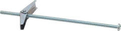 Value Collection - 1/8" Screw, 1/8" Diam, 4" Long, Toggle Bolt Drywall & Hollow Wall Anchor - 1/8" Drill, Zinc Plated, Steel, Use in Concrete, & Masonry, Hollow Tile, Plaster & Wallboard - Exact Industrial Supply