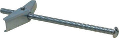 Value Collection - 3/16" Screw, 3/16" Diam, 4" Long, Toggle Bolt Drywall & Hollow Wall Anchor - 3/16" Drill, Zinc Plated, Steel, Use in Concrete, & Masonry, Hollow Tile, Plaster & Wallboard - Exact Industrial Supply