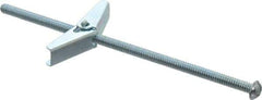 Value Collection - 3/16" Screw, 3/16" Diam, 5" Long, Toggle Bolt Drywall & Hollow Wall Anchor - 3/16" Drill, Zinc Plated, Steel, Use in Concrete, & Masonry, Hollow Tile, Plaster & Wallboard - Exact Industrial Supply