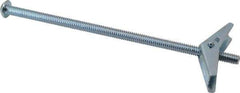 Value Collection - 1/4" Screw, 1/4" Diam, 6" Long, Toggle Bolt Drywall & Hollow Wall Anchor - 1/4" Drill, Zinc Plated, Steel, Use in Concrete, & Masonry, Hollow Tile, Plaster & Wallboard - Exact Industrial Supply