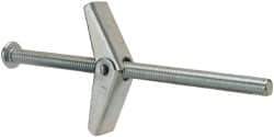 Value Collection - 5/16" Screw, 5/16" Diam, 6" Long, Toggle Bolt Drywall & Hollow Wall Anchor - 5/16" Drill, Zinc Plated, Steel, Use in Concrete, & Masonry, Hollow Tile, Plaster & Wallboard - Exact Industrial Supply