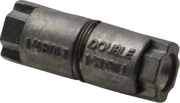 Value Collection - 1/4" Diam, 1/2" Drill, 1" OAL, Double Expansion Concrete Anchor - Zinc - Exact Industrial Supply