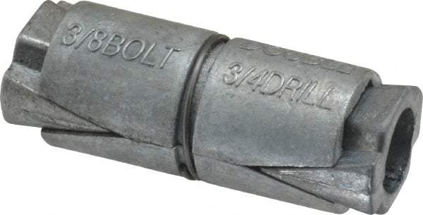 Value Collection - 3/8" Diam, 3/4" Drill, 1-1/2" OAL, Double Expansion Concrete Anchor - Zinc - Exact Industrial Supply