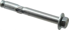 Value Collection - 5/16" Diam, 5/16" Drill, 2-1/2" OAL, Sleeve Concrete Anchor - Steel, Zinc-Plated Finish, Hex Nut Head, Hex Drive - Exact Industrial Supply