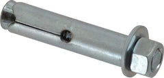 Value Collection - 1/2" Diam, 1/2" Drill, 2-1/4" OAL, Sleeve Concrete Anchor - Steel, Zinc-Plated Finish, Acorn Nut Head - Exact Industrial Supply