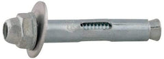 Value Collection - 1/4" Diam, 1/4" Drill, 5/8" OAL, 2-1/8" Min Embedment Sleeve Concrete Anchor - Steel, Zinc-Plated Finish, Acorn Nut Head - Exact Industrial Supply
