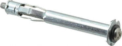 Value Collection - #6 to 32 Screw, 1/8" Diam, 1-1/4" Long, 1-1/4 to 1-3/4" Thick, Sleeve Drywall & Hollow Wall Anchor - 1/8" Drill, Zinc Plated, Steel, Use in Drywall - Exact Industrial Supply