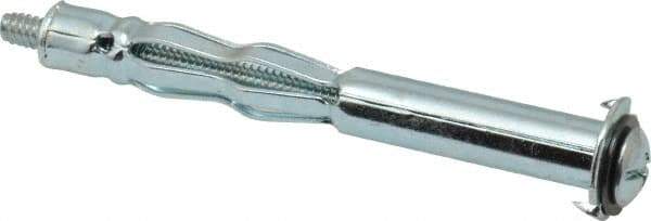 Value Collection - #10 to 24 Screw, 3/16" Diam, 2-1/8" Long, 1-1/4 to 1-3/4" Thick, Sleeve Drywall & Hollow Wall Anchor - 3/16" Drill, Zinc Plated, Steel, Use in Drywall - Exact Industrial Supply