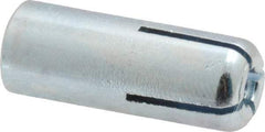 Value Collection - 1/4" Diam, 3/8" Drill, 1" OAL, Drop-In Concrete Anchor - Grade 5 Steel, Zinc-Plated Finish, 1/2" Thread Length - Exact Industrial Supply