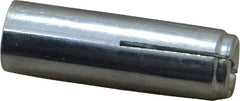 Value Collection - 3/8" Diam, 3/8" Drill, 1-9/16" OAL, Drop-In Concrete Anchor - Grade 5 Steel, Zinc-Plated Finish, 5/8" Thread Length - Exact Industrial Supply