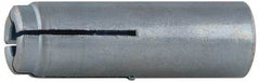 Value Collection - 1/2" Diam, 1/2" Drill, 2" OAL, Drop-In Concrete Anchor - Grade 5 Steel, Zinc-Plated Finish, 3/4" Thread Length - Exact Industrial Supply