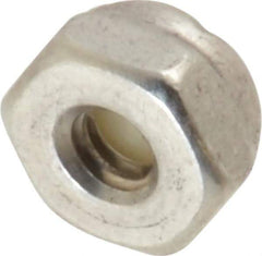 Value Collection - #6-32 UNC 18-8 Hex Lock Nut with Nylon Insert - 5/16" Width Across Flats, 3/16" High - Exact Industrial Supply
