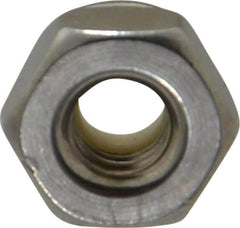 Value Collection - #10-32 UNF 18-8 Hex Lock Nut with Nylon Insert - 3/8" Width Across Flats, 1/4" High - Exact Industrial Supply