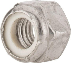 Value Collection - 3/8-16 UNC 18-8 Hex Lock Nut with Nylon Insert - 9/16" Width Across Flats, 15/32" High - Exact Industrial Supply