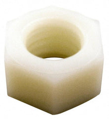 Made in USA - 1-8 UNC Nylon Right Hand Hex Nut - 37.34mm Across Flats, 22.1mm High, Uncoated - Exact Industrial Supply