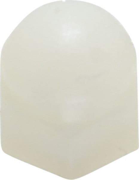 Made in USA - #8-32 UNC, 5/16" Width Across Flats, Uncoated Nylon Acorn Nut - 3/8" Overall Height - Exact Industrial Supply