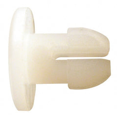 Made in USA - 0.093" Hole Diam, 0.24" OAL, Split Shank, Nylon Panel Rivet - Exact Industrial Supply