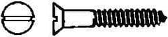 Value Collection - #10, 3/4" OAL, Slotted Drive, Flat Head Wood Screw - Stainless Steel, Grade 18-8 - Exact Industrial Supply